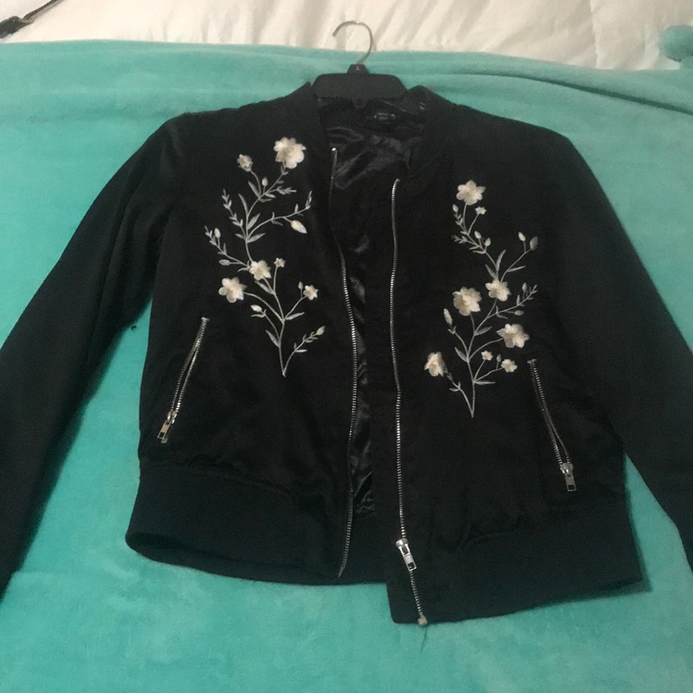 Vintage black floral jacket